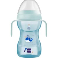 Mam Fun To Drink Cup 8m+ Κωδ 461Β, 270ml - Γαλάζιο 2 - Εκπαιδευτικό Ποτηράκι Πολυπροπυλενίου με Στόμιο & Βαλβίδα Σιλικόνης