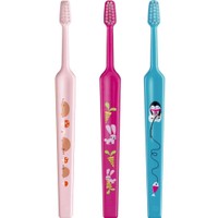 Tepe Kids Mini Extra Soft Toothbrush 0-3 Years 3 Τεμάχια - Ροζ / Φούξια / Μπλε - Οδοντόβουρτσα με Μικρή Κωνική Κεφαλή & Πολύ Μαλακές Ίνες Κατάλληλη για τα Πρώτα Δόντια