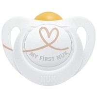 Nuk Star Latex Soother 0-6m 1 Τεμάχιο - Άσπρο - Ορθοδοντική Πιπίλα Καουτσούκ με Θήκη Μεταφοράς