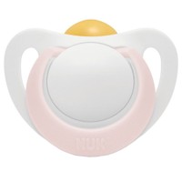 Nuk Star Latex Soother 0-6m 1 Τεμάχιο - Ροζ - Ορθοδοντική Πιπίλα Καουτσούκ με Θήκη Μεταφοράς