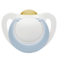 Nuk Star Latex Soother 0-6m 1 Τεμάχιο - Μπλε -  Ορθοδοντική Πιπίλα Καουτσούκ με Θήκη Μεταφοράς