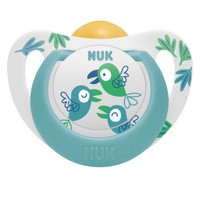 Nuk Star Latex Soother 18-36m, 1 Τεμάχιο - Πράσινο - Ορθοδοντική Πιπίλα Καουτσούκ με Θήκη Μεταφοράς