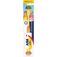 Aim Super Mario Junior Extra Soft Toothbrush 6-13 Years 1 Τεμάχιο - Κίτρινο / Πορτοκαλί - Παιδική Οδοντόβουρτσα με Πολύ Μαλακές Ίνες με Στρογγυλεμένη Κεφαλή