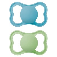 Mam Air Latex Soother 16m+ Κωδ 276L 2 Τεμάχια - Μπλε / Πράσινο - Ορθοδοντική Πιπίλα με Θηλή από Φυσικό Καουτσούκ