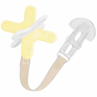 Mam Bite & Relax Phase 2 & Clip 4m+, Κωδ 566, 1 Τεμάχιο - Κίτρινο - Μίνι Πολύκρικος Οδοντοφυΐας με Κορδέλα Στήριξης Ιδανικός για τα Πίσω Πρώτα Δοντάκια