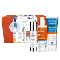 Froika Promo Premium Sun Screen Spft50+, 50ml & Sunscreen Hydrating Fluid Spf50+, 250ml & Δώρο After Sun Repairing Cream 150ml & Δώρο Πορτοκαλί Νεσεσέρ 1 Τεμάχιο - Αντηλιακή Κρέμα Προσώπου Πολύ Υψηλής Προστασίας & Αντηλιακό Γαλάκτωμα για Πρόσωπο & Σώμα Πολύ Υψηλής Προστασίας & Δροσιστικό Γαλάκτωμα Σώματος για Μετά τον Ήλιο