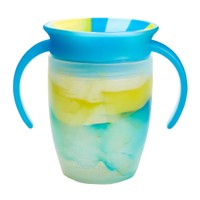 Munchkin Miracle 360 Trainer Cup 6m+, 207ml - Tropical Swirl 1 - Εκπαιδευτικό Βρεφικό Ποτηράκι με Χερούλια που δε Στάζει