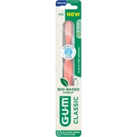Gum Classic 410 Medium Toothbrush 1 Τεμάχιο - Ροζ - Μέτρια Οδοντόβουρτσα για την Καθημερινή Φροντίδα των Δοντιών & των Ούλων