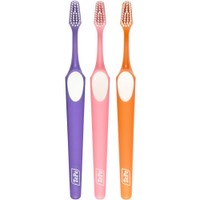 Tepe Supreme Soft Toothbrush 3 Τεμάχια - Ροζ / Μωβ / Πορτοκαλί - Μαλακή Οδοντόβουρτσα που Διαθέτει Εργονομική Λαβή & Ίνες 2 Επιπέδων για Βελτιωμένη Προσπέλαση
