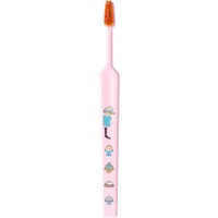 TePe Kids Pippi Extra Soft Toothbrush 1 Τεμάχιο - Ροζ - Πολύ Μαλακή Παιδική Οδοντόβουρτσα με Σχέδια από την Πίπη Φακιδομύτη