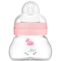 Mam Feel Good Premium Glass Baby Bottle 0m Κωδ 380SGc, 90ml - Ροζ - Γυάλινο Μπιμπερό με Θηλή Σιλικόνης με Πολύ Μικρή Ροή