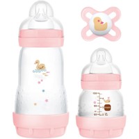 Mam Promo Easy Start Anti-Colic Starter Set 0m+ Κωδ 655G, 1 Τεμάχιο - Ροζ - Βρεφικό Σετ με 2 Μπιμπερό & 1 Πιπίλα Σιλικόνης Ιδανικό για Νεογέννητα