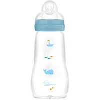 Mam Feel Good Premium Glass Blue Bottle 2m+, Κωδ 375SBc, 260ml - Μπιμπερό από Πυρίμαχο Γυαλί Υψηλής Ποιότητας με Μαλακή Θηλή Σιλικόνης Μεσαίας Ροής