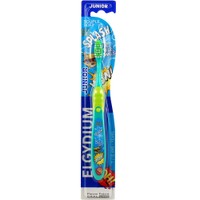 Elgydium Junior Racoon Soft Toothbrush 1 Τεμάχιο - Πράσινο - Μαλακή Οδοντόβουρτσα με τον Ήρωα Μασκοφόρο Ρακούν για Παιδιά από 7 Έως 12 Ετών