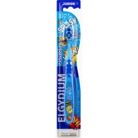 Elgydium Junior Racoon Soft Toothbrush 1 Τεμάχιο - Μπλε - Μαλακή Οδοντόβουρτσα με τον Ήρωα Μασκοφόρο Ρακούν για Παιδιά από 7 Έως 12 Ετών