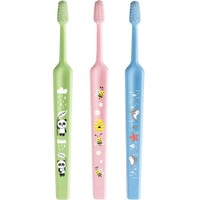 TePe Mini Extra Soft 0-6 Years Toothbrush 3 Τεμάχια - Λαχανί / Ροζ / Γαλάζιο - Παιδική Οδοντόβουρτσα με Κωνική Κεφαλή & Αποστρογγυλεμένες Ίνες