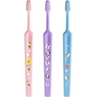 TePe Mini Extra Soft 0-6 Years Toothbrush 3 Τεμάχια - Ροζ / Λιλά / Γαλάζιο - Παιδική Οδοντόβουρτσα με Κωνική Κεφαλή & Αποστρογγυλεμένες Ίνες
