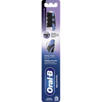 Oral-B Pro 3D White Charcoal Medium Toothbrush 1 Τεμάχιο - Μπλε - Χειροκίνητη Οδοντόβουρτσα με Μεσαίας Σκληρότητας Ίνες για Βαθύ Καθαρισμό & Λεύκανση με Ίνες από Ενεργό Άνθρακα