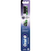 Oral-B Pro 3D White Charcoal Medium Toothbrush 1 Τεμάχιο - Πράσινο - Χειροκίνητη Οδοντόβουρτσα με Μεσαίας Σκληρότητας Ίνες για Βαθύ Καθαρισμό & Λεύκανση με Ίνες από Ενεργό Άνθρακα
