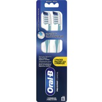 Oral-B Promo Pro Expert Clinical Medium Toothbrush 2 Τεμάχια - Γαλάζιο - Χειροκίνητη Οδοντόβουρτσα με Μεσαίας Σκληρότητας Ίνες για Αφαίρεση Πλάκας & Προστασία από Κοιλότητες