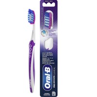 Oral-B Pro 3D White Clinical Medium Toothbrush 1 Τεμάχιο - Μωβ - Χειροκίνητη Οδοντόβουρτσα με Μεσαίας Σκληρότητας Ίνες για Αφαίρεση της Πλάκας & των Επίμονων Λεκέδων