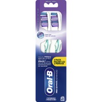 Oral-B Promo Pro 3D White Advanced Medium Toothbrush 2 Τεμάχια - Πετρόλ - Χειροκίνητη Οδοντόβουρτσα με Μεσαίας Σκληρότητας Ίνες για Φυσική Λεύκανση & Βαθύ Καθαρισμό