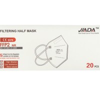 Jiada Filtering Half Mask FFP2 NR, 20 Τεμάχια - Λευκό - Μάσκα Υψηλής Προστασίας Προδιαγραφών FFP2 NR μίας Χρήσης