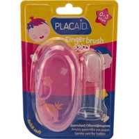 Plac Aid Baby Finger Toothbrush 0-3 Ετών, 1 Τεμάχιο - Ροζ - Βρεφική Δακτυλική Οδοντόβουρτσα Σιλικόνης