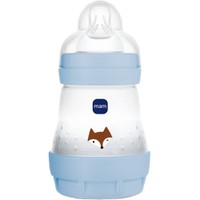 Mam Easy Start Anti-Colic Plastic Bootle 0m+, 160ml, Κωδ 350SBc - Μπλε - Μπιμπερό Πολυπροπυλενίου με Θηλή Σιλικόνης Αργής Ροής & Σύστημα Κατά των Κολικών