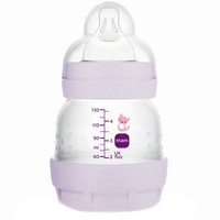 Mam Easy Start Anti-Colic Plastic Bootle 0m+, Κωδ 353SGc, 130ml - Λιλά - Μπιμπερό Πολυπροπυλενίου με Θηλή Σιλικόνης Αργής Ροής & Σύστημα Κατά των Κολικών