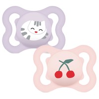 Mam Supreme Silicone Soother 2-6m Κωδ 145S, 2 Τεμάχια - Λιλά / Ροζ - Πιπίλα Σιλικόνης που Υποστηρίζει την Υγιή Οδοντική Ανάπτυξη