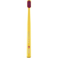 Curaprox CS 12460 Velvet Toothbrush 1 Τεμάχιο - Κίτρινο / Φούξια - Οδοντόβουρτσα με Εξαιρετικά Απαλές & Πυκνές Ίνες Curen για Πολύ Ευαίσθητα Δόντια