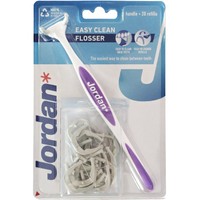 Jordan Easy Clean Flosser 1 Τεμάχιο & Refills 20 Τεμάχια Κωδ 310054 - Μωβ - Οδοντικό Νήμα με Λαβή & Ανταλλακτικά Νήματος