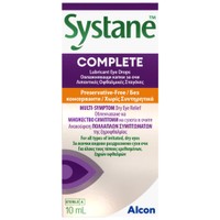 Alcon Systane Complete Lubricant Eye Drops 10ml - Λιπαντικές Οφθαλμικές Σταγόνες για Ανακούφιση από Όλους τους Τύπους Ξηροφθαλμίας