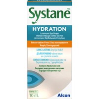 Alcon Systane Hydration 10ml - Λιπαντικές Οφθαλμικές Σταγόνες για Ανακούφιση από τα Συμπτώματα της Ξηροφθαλμίας με Υαλουρονικό Οξύ