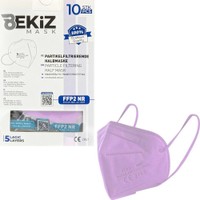 Bekiz Particle Filtering Half Mask FFP2 NR Λιλά 10 Τεμάχια - Μάσκες Υψηλής Προστασίας Προδιαγραφών FFP2 NR μίας Χρήσης