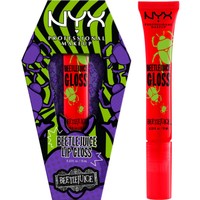 NYX Professional Makeup Beetlejuice Lip Gloss Limited Edition 10ml - Pomegranate Clout - Lip Gloss για Ενυδάτωση & Λάμψη στα Χείλη με Διάφανο Φινίρισμα