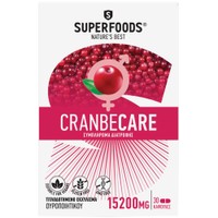 Superfoods Cranbecare 15200mg, 30caps - Συμπλήρωμα Διατροφής για Άτομα με Επανεμφανιζόμενες Λοιμώξεις του Ουροποιητικού Συστήματος
