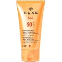 Nuxe Sun Face Cream Spf50, 50ml - Αντηλιακή Κρέμα Προσώπου  Κρεμώδης Υφής που Προσφέρει Διπλή Προστασία Από τις Ακτίνες UVA & UVB