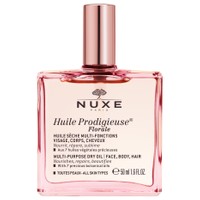 Nuxe Huile Prodigieuse Florale Multi Purpose Dry Oil Face, Body & Hair 50ml - Πολυχρηστικό Ξηρό Λάδι για Πρόσωπο-Σώμα-Μαλλιά με Πολύτιμα Έλαια & Λουλουδένιο Άρωμα