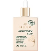 Nuxe Nuxuriance Gold The Revitalizing Oil-Serum 30ml - Αντιγηραντικός Ορός Προσώπου που Ενδυναμώνει, Θρέφει & Ενισχύει τη Λάμψη του Δέρματος