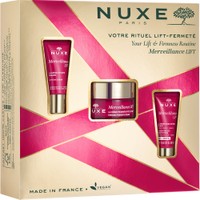 Nuxe Promo Merveillance Lift Powdery Cream 50ml & Eye Cream 15ml & Concentrated Night Cream 15ml - Συσφικτική Κρέμα Προσώπου, Λαιμού & Ντεκολτέ με Αίσθηση Πούδρας για Διόρθωση των Ρυτίδων & Αντιγηραντική Κρέμα Ματιών για Ανόρθωση & Ξεκούραστο Βλέμμα & Συμπυκνωμένη Κρέμα Νύχτας Προσώπου, Λαιμού & Ντεκολτέ για Σύσφιξη & Λείανση των Ρυτίδων