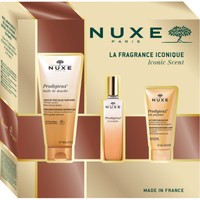 Nuxe Promo Prodigieux Le Parfum 30ml & Precious Scented Shower Oil 100ml & Beautifying Scented Body Lotion 30ml - Γυναικείο Άρωμα με Νότες από Άνθος Πορτοκαλιού, Μανόλια & Βανίλια που Αποπνέει Ήλιο & Ζεστή Άμμο & Καθαριστικό Λάδι Σώματος & Ενυδατική Lotion Σώματος