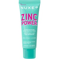 Nuxe Zinc Power Mattifying Fluid Pore Minimizer 40ml - Κρέμα Προσώπου για Μείωση των Πόρων & Ματ Αποτέλεσμα, με Ψευδάργυρο [PCA] & Εκχύλισμα Λίτσι για Βελτιώνει της Υφή του Δέρματος & Μείωση του Σμήγματος & των Ατελειών