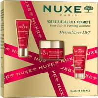 Nuxe Promo Merveillance Lift Firming Powdery Cream 50ml & Eye Cream 15ml & Concentrated Night Cream 15ml - Συσφικτική Κρέμα Προσώπου, Λαιμού & Ντεκολτέ με Αίσθηση Πούδρας για Διόρθωση των Ρυτίδων & Αντιγηραντική Κρέμα Ματιών για Ανόρθωση & Ξεκούραστο Βλέμμα & Συμπυκνωμένη Κρέμα Νύχτας Προσώπου, Λαιμού & Ντεκολτέ για Σύσφιξη & Λείανση των Ρυτίδων