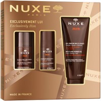 Nuxe Promo Men Moisturizing Multi-Purpose Gel 50ml & 24H Protection Deodorant 50ml & Multi-Use Shower Gel 200ml - Ανδρικό Πολυχρηστικό Τζελ Προσώπου για Ενυδάτωση & Αποσμητικό 24ωρης Προστασίας με Ανθόνερο από Φασκόμηλο & Ανδρικό Πολυχρηστικό Αφρόλουτρο για Σώμα, Μαλλιά & Πρόσωπο
