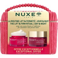 Nuxe Promo Merveillance Lift Firming Powdery Face & Neck Cream 50ml & Concentrated Firming Face & Neck Night Cream 50ml & Δώρο Νεσεσέρ 1 Τεμάχιο - Συσφικτική Κρέμα Προσώπου, Λαιμού & Ντεκολτέ με Αίσθηση Πούδρας για Διόρθωση των Ρυτίδων & Συμπυκνωμένη Κρέμα Νύχτας Προσώπου, Λαιμού & Ντεκολτέ για Σύσφιξη & Λείανση των Ρυτίδων