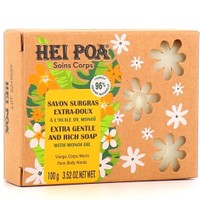 Hei Poa Extra Gentle & Rich Soap with Monoi Oil 100gr - Εξαιρετικά Απαλό Φυτικό Σαπούνι με Λάδι Monoi Ιδανικό για Όλο το Σώμα