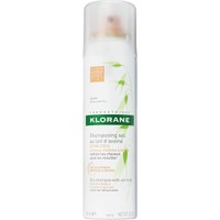 Klorane Oat Milk Dry Shampo Brown to Dark Hair 150ml  - Ξηρό Σαμπουάν με Γάλα Βρώμης για Καστανά - Σκούρα Μαλλιά