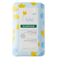 Klorane Bebe Gentle Ultra Rich Soap with Organic Calendula 250gr - Βρεφικό Ήπιο Υπερλιπιδικό Σαπούνι για Πρόσωπο & Σώμα με Καταπραϋντική Καλέντουλα